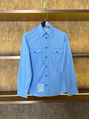 🚩steal Maison Martin Margiela Light Blue Casual Button-Down Shirt